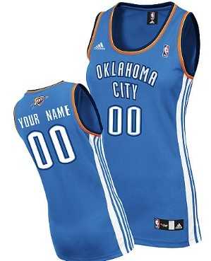 Women's Customized Oklahoma City Thunder Light Blue Jersey